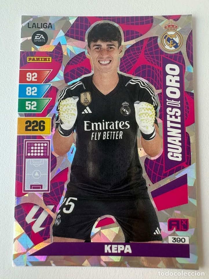 Coleccionismo deportivo: Kepa Real Madrid Guantes de Oro 390 Adrenalyn 2023-24