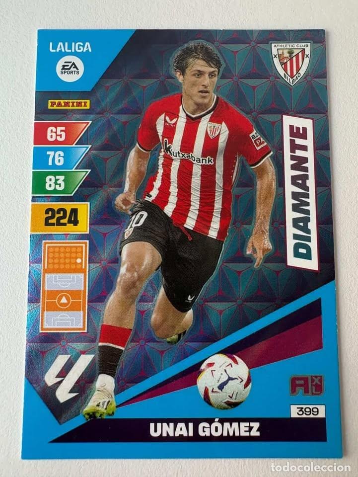 Coleccionismo deportivo: Unai G&oacute;mez Athletic Club de Bilbao Diamante 399 Adrenalyn 2023-24