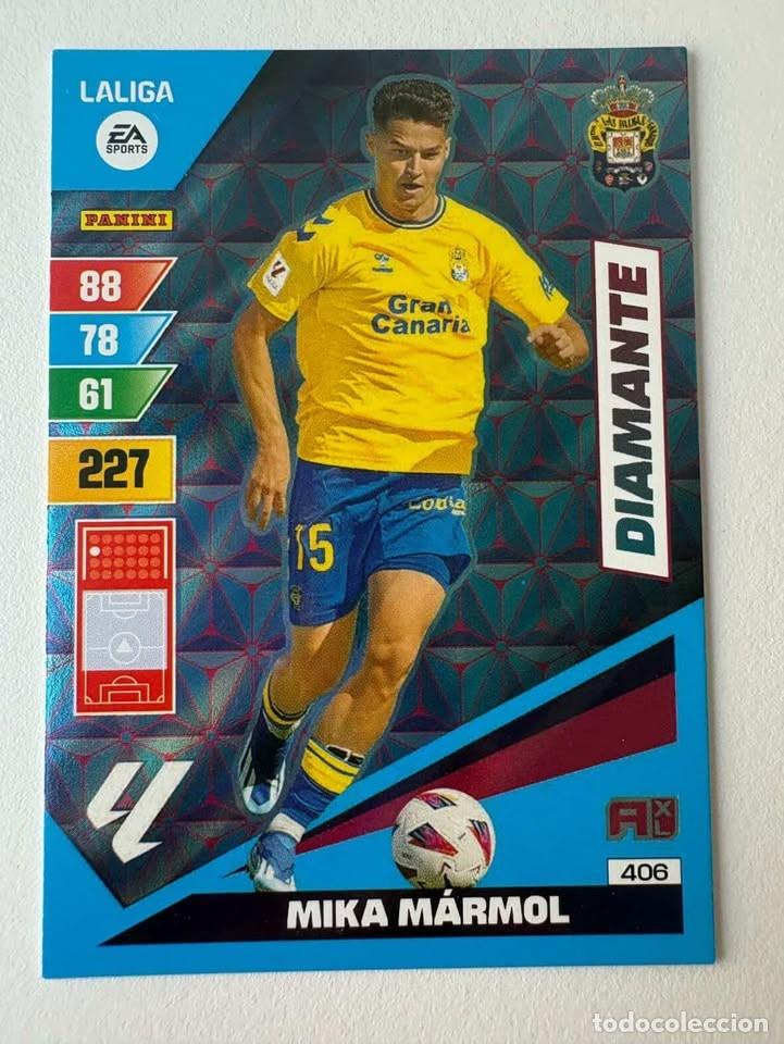 Coleccionismo deportivo: Mika M&aacute;rmol Las Palmas Diamante 406 Adrenalyn 2023-24