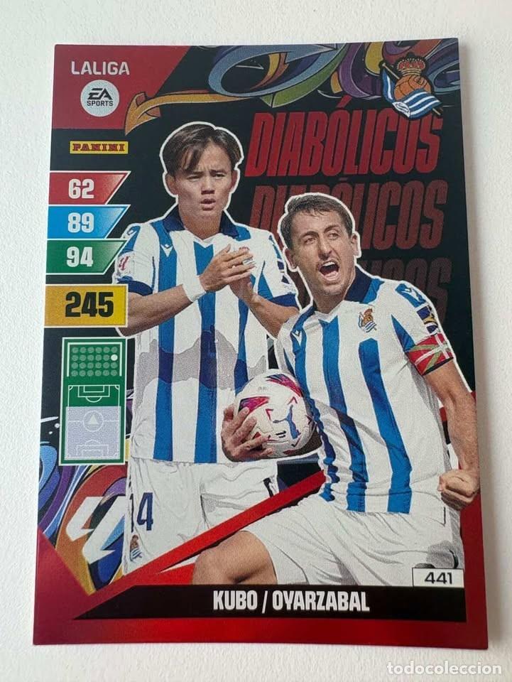 Coleccionismo deportivo: Kubo/Oyarzabal Real Sociedad Diab&oacute;licos 441 Adrenalyn 2023-24