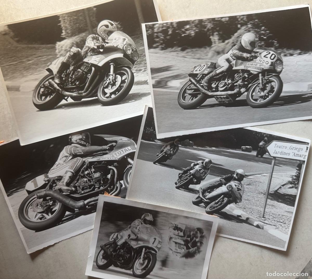 Coleccionismo deportivo: 5 FOTOGRAF&Iacute;AS CARRERAS DE MOTOS ESPA&Ntilde;A - 24 HORAS DE MONTJUIC - BARCELONA - A&Ntilde;O 1979