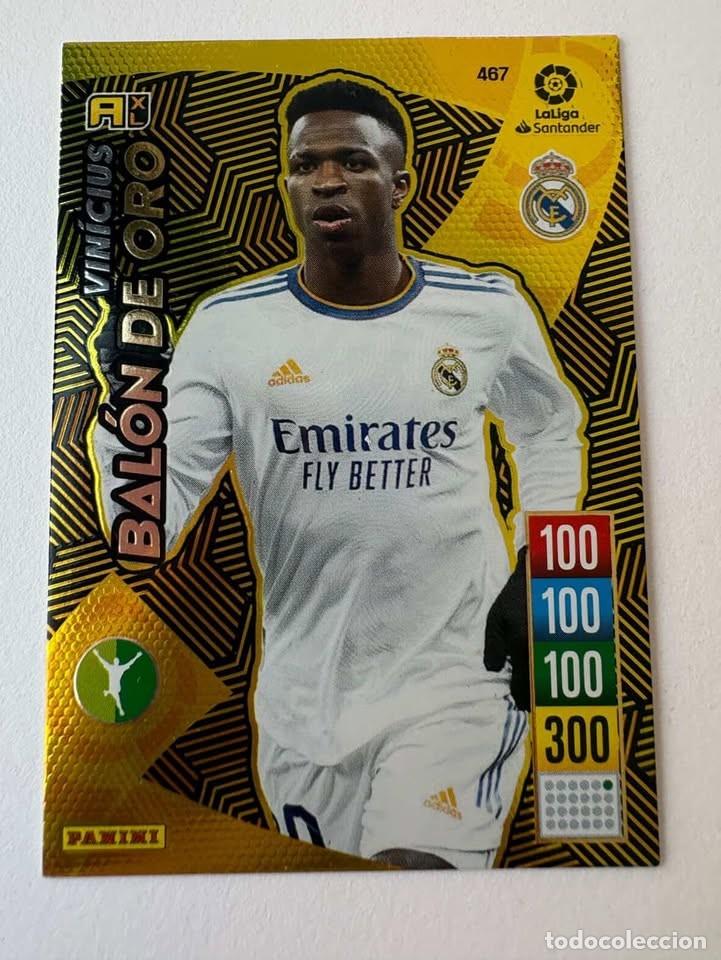 Coleccionismo deportivo: Vinicius Real Madrid Bal&oacute;n de Oro 467 Adrenalyn 2021-22