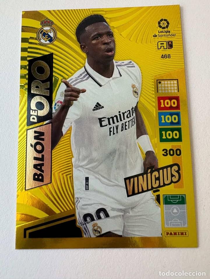 Coleccionismo deportivo: Vinicius Real Madrid Bal&oacute;n de Oro 468 Adrenalyn 2022-23