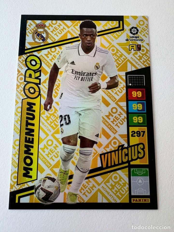 Coleccionismo deportivo: Vinicius Real Madrid Momentum Oro 2022-23