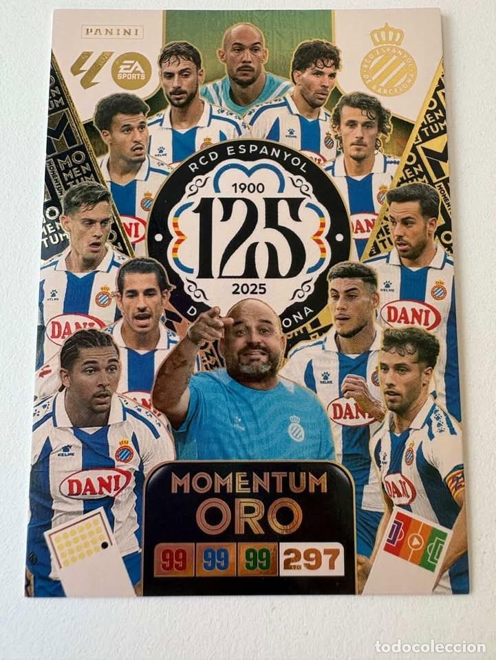 Coleccionismo deportivo: Espanyol Momentum Oro Adrenalyn 2025-26