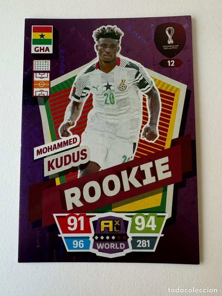 Coleccionismo deportivo: Mohhamed Kudus Ghana Master Rookie 12 Adrenalyn Mundial 2022