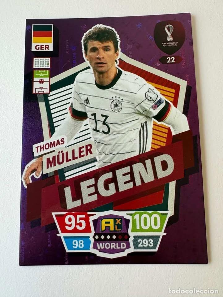 Coleccionismo deportivo: Thomas M&uuml;ler Alemania Legend 22 Adrenalyn Mundial 2022