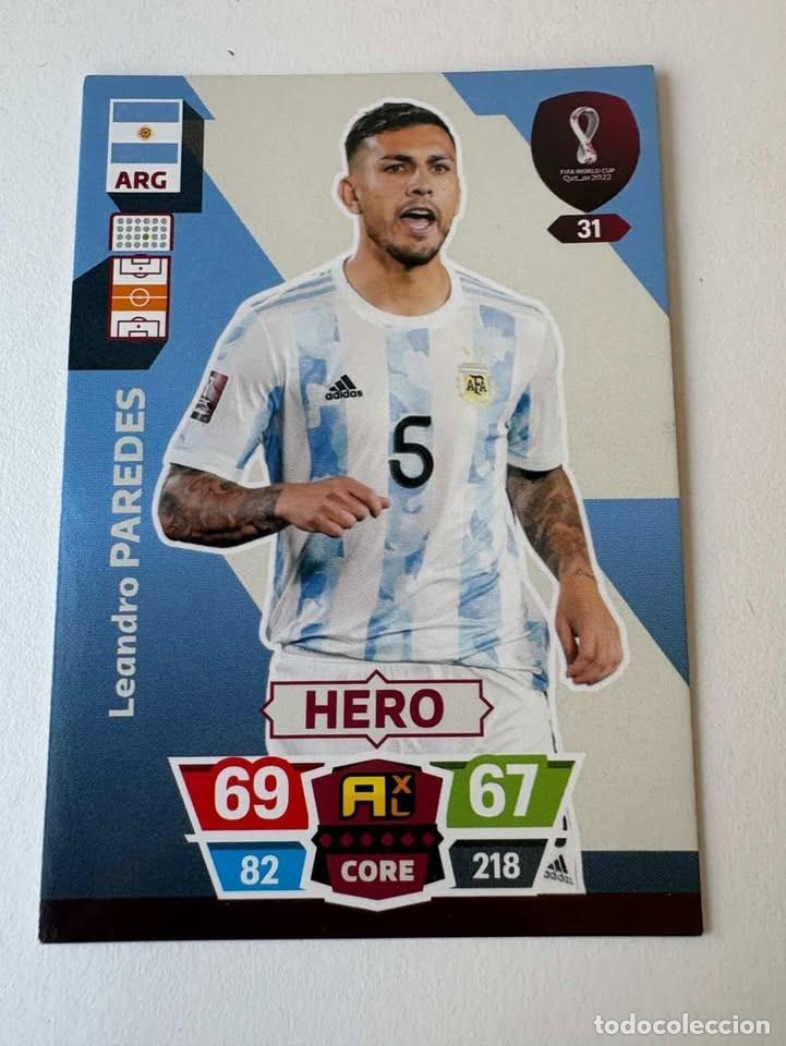 Coleccionismo deportivo: Leandro Paredes Argentina Hero 31 Adrenalyn Mundial Qatar 2022