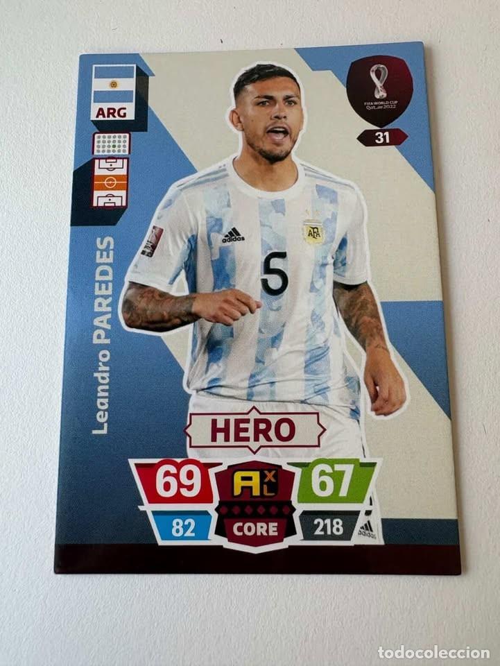 Coleccionismo deportivo: Leandro Paredes Argentina Hero 31 Adrenalyn Mundial Qatar 2022