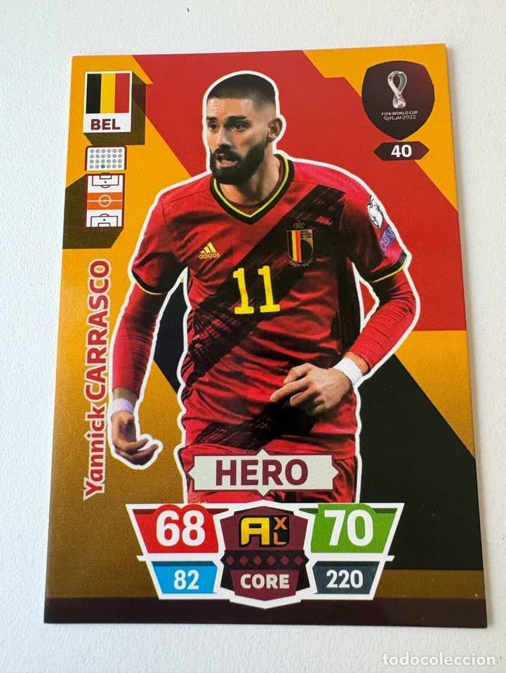 Coleccionismo deportivo: Jannick Carrasco B&eacute;lgica Hero 40 Adrenalyn Mundial Qatar 2022