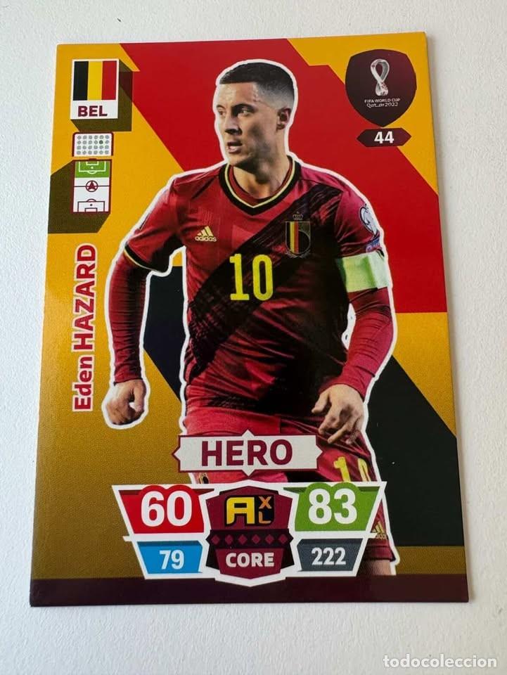 Coleccionismo deportivo: Eden Hazard B&eacute;lgica Hero 44 Adrenalyn Mundial Qatar 2022