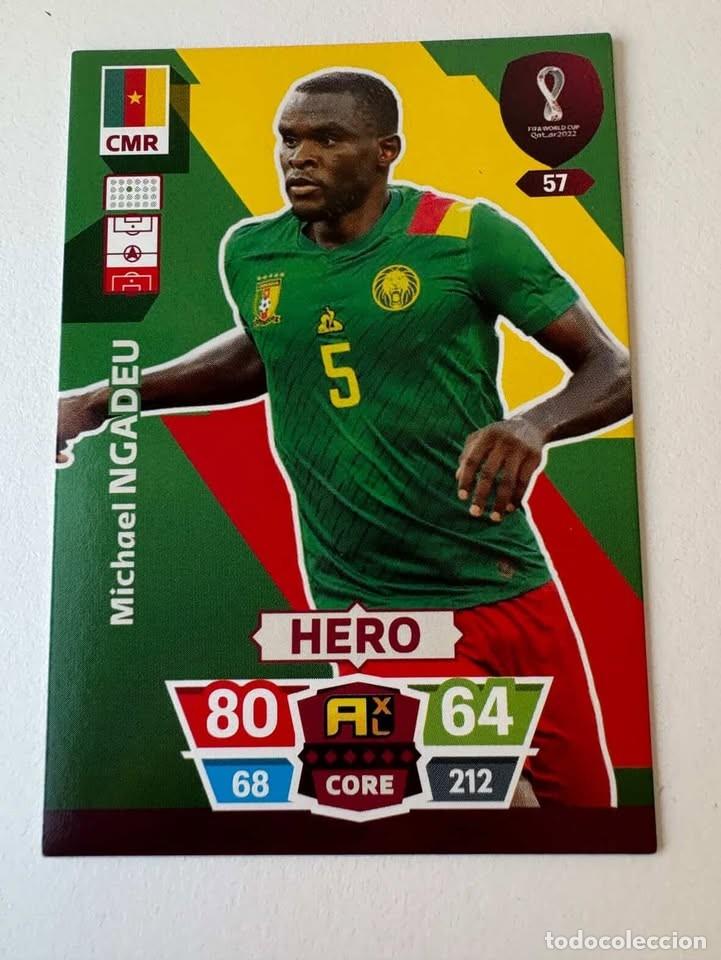 Coleccionismo deportivo: Michael Ngadeu Camer&uacute;n Hero 57 Adrenalyn Mundial Qatar 2022