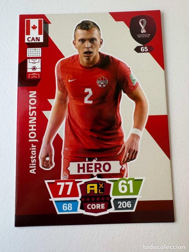 Coleccionismo deportivo: Alistair Jonhston Canad&aacute; Hero 65 Adrenalyn Mundial Qatar 2022