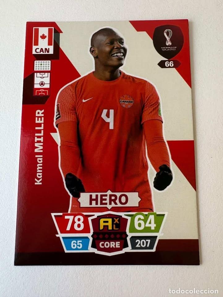 Coleccionismo deportivo: Kamal Miller Canad&aacute; Hero 66 Adrenalyn Mundial Qatar 2022