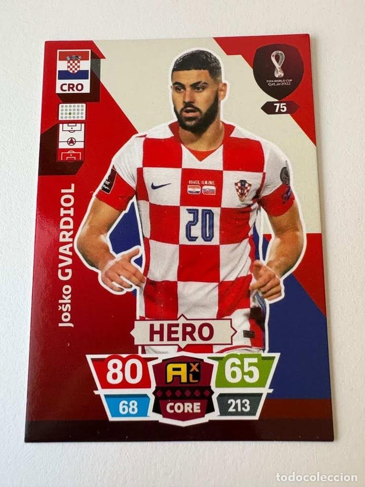 Coleccionismo deportivo: Josko Gvardiol Croacia Hero 75 Adrenalyn Mundial Qatar 2022