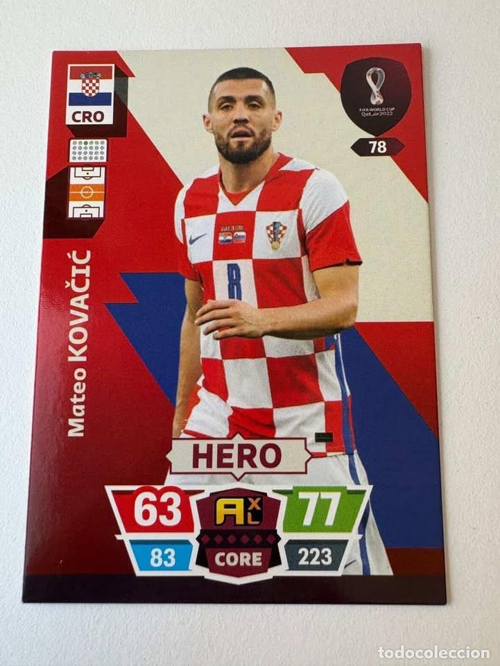 Coleccionismo deportivo: Mateo Kovacic Croacia Hero 78 Adrenalyn Mundial Qatar 2022