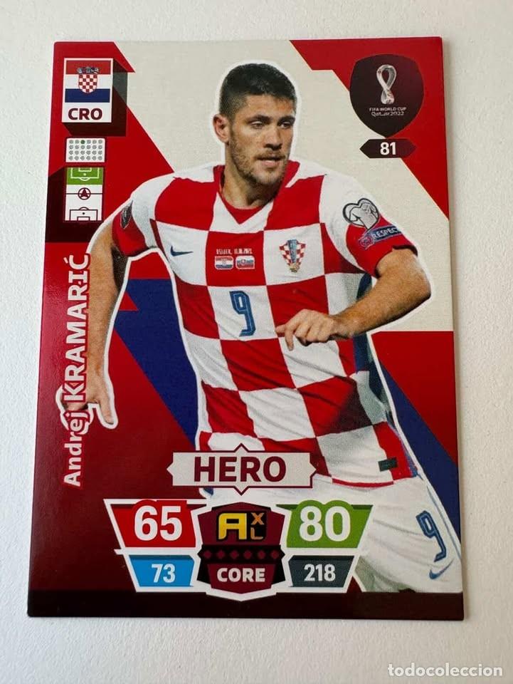 Coleccionismo deportivo: Andrej Kramaric Croacia Hero 81 Adrenalyn Mundial Qatar 2022