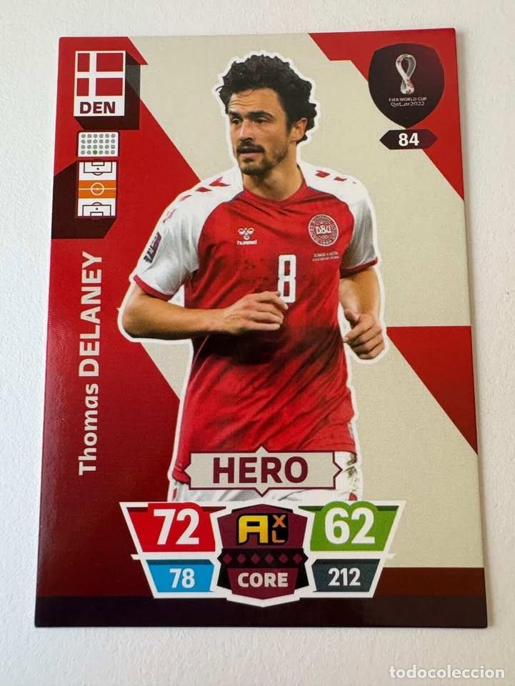 Coleccionismo deportivo: Thomas Delaney Dinamarca Hero 84 Adrenalyn Mundial Qatar 2022