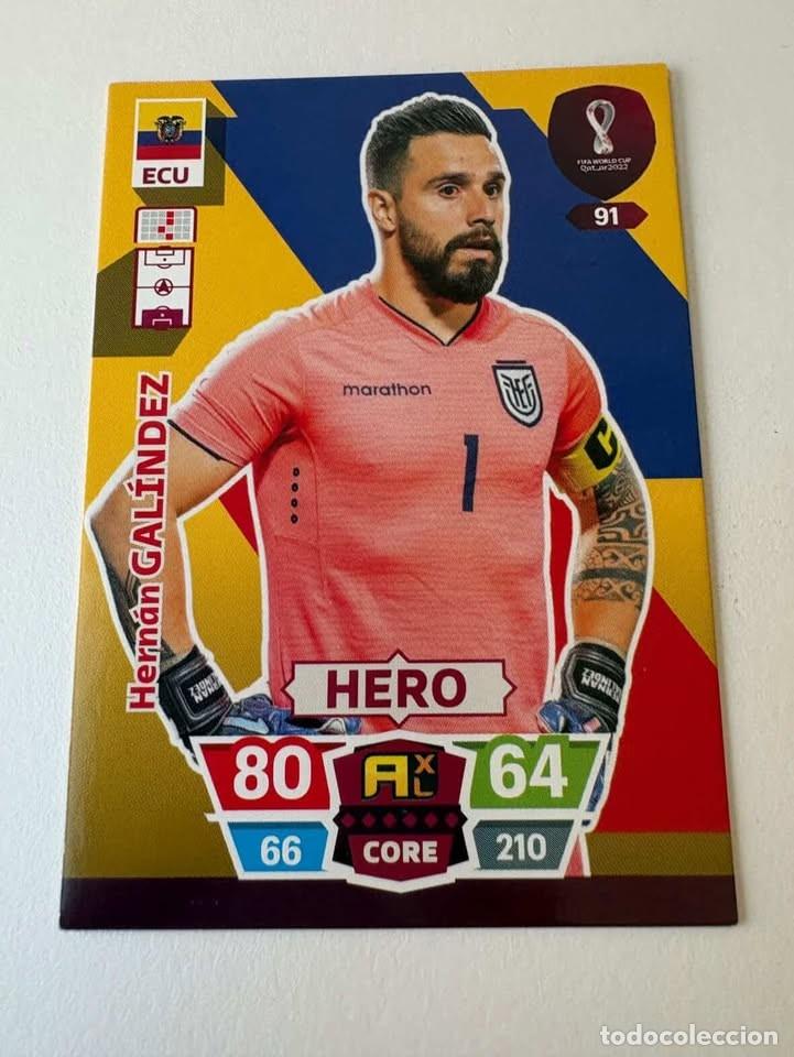 Coleccionismo deportivo: Hern&aacute;n Gal&iacute;ndez Ecuador Hero 91 Adrenalyn Mundial Qatar 2022
