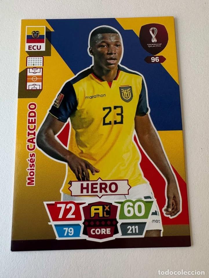 Coleccionismo deportivo: Mois&eacute;s Caicedo Ecuador Hero 96 Adrenalyn Mundial Qatar 2022