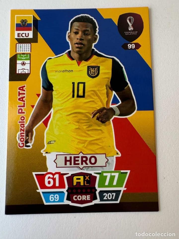 Coleccionismo deportivo: Gonzalo Plata Ecuador Hero 99 Adrenalyn Mundial Qatar 2022