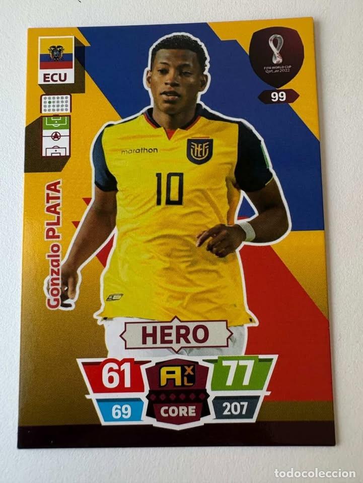 Coleccionismo deportivo: Gonzalo Plata Ecuador Hero 99 Adrenalyn Mundial Qatar 2022