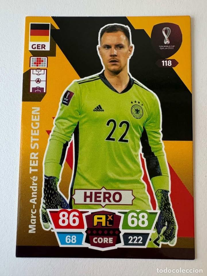 Coleccionismo deportivo: Marc-Andr&eacute; Ter Stegen Alemania Hero 118 Adrenalyn Mundial Qatar 2022