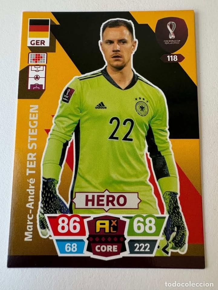 Coleccionismo deportivo: Marc-Andr&eacute; Ter Stegen Alemania Hero 118 Adrenalyn Mundial Qatar 2022