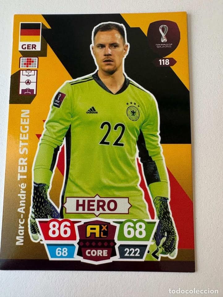 Coleccionismo deportivo: Marc-Andr&eacute; Ter Stegen Alemania Hero 118 Adrenalyn Mundial Qatar 2022