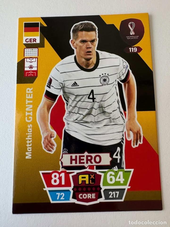 Coleccionismo deportivo: Matthias Ginter Alemania Hero 119 Adrenalyn Mundial Qatar 2022