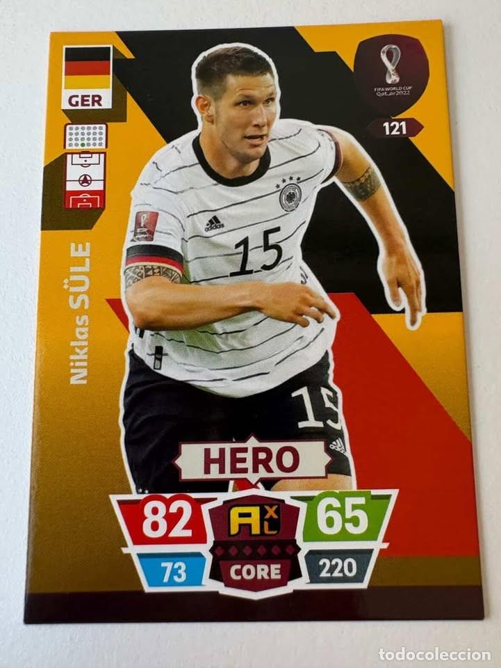 Coleccionismo deportivo: Niklas S&uuml;l&eacute; Alemania Hero 121 Adrenalyn Mundial Qatar 2022