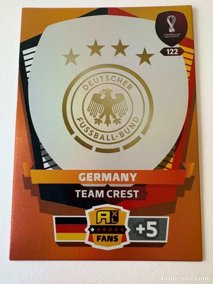 Coleccionismo deportivo: Escudo Alemania Team Crest 122 Adrenalyn Mundial Qatar 2022