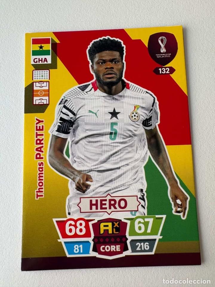 Coleccionismo deportivo: Thomas Partey Ghana Hero 132 Adrenalyn Mundial Qatar 2022