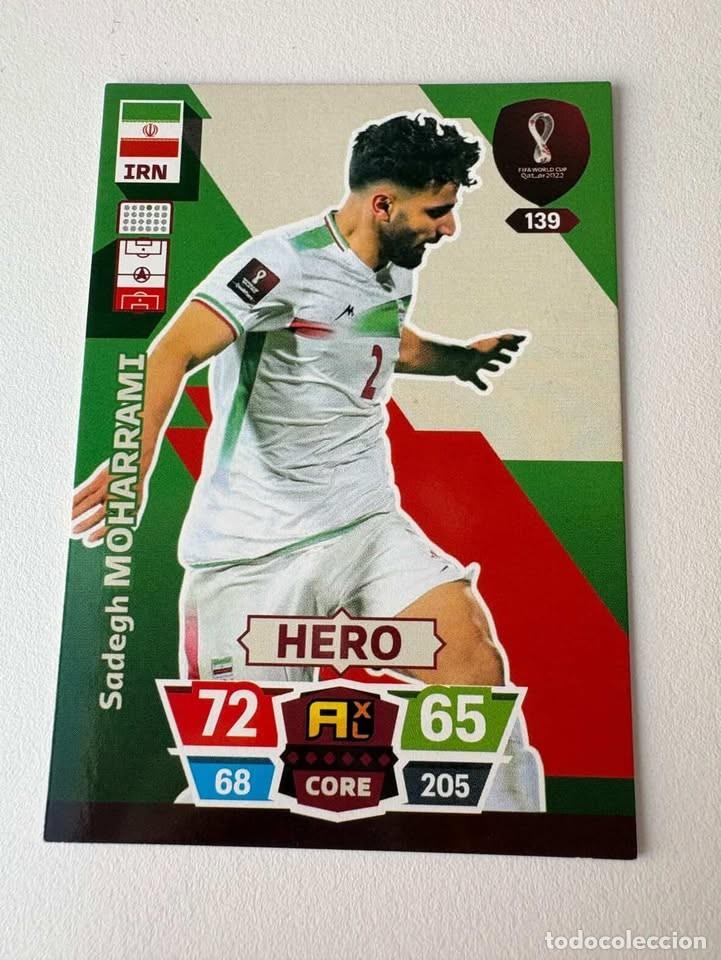 Coleccionismo deportivo: Sadegh Moharrami Ir&aacute;n Hero 139 Adrenalyn Mundial Qatar 2022