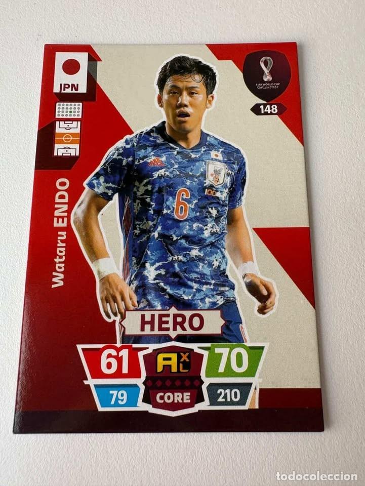 Coleccionismo deportivo: Wataru Endo Jap&oacute;n Hero 148 Adrenalyn Mundial Qatar 2022