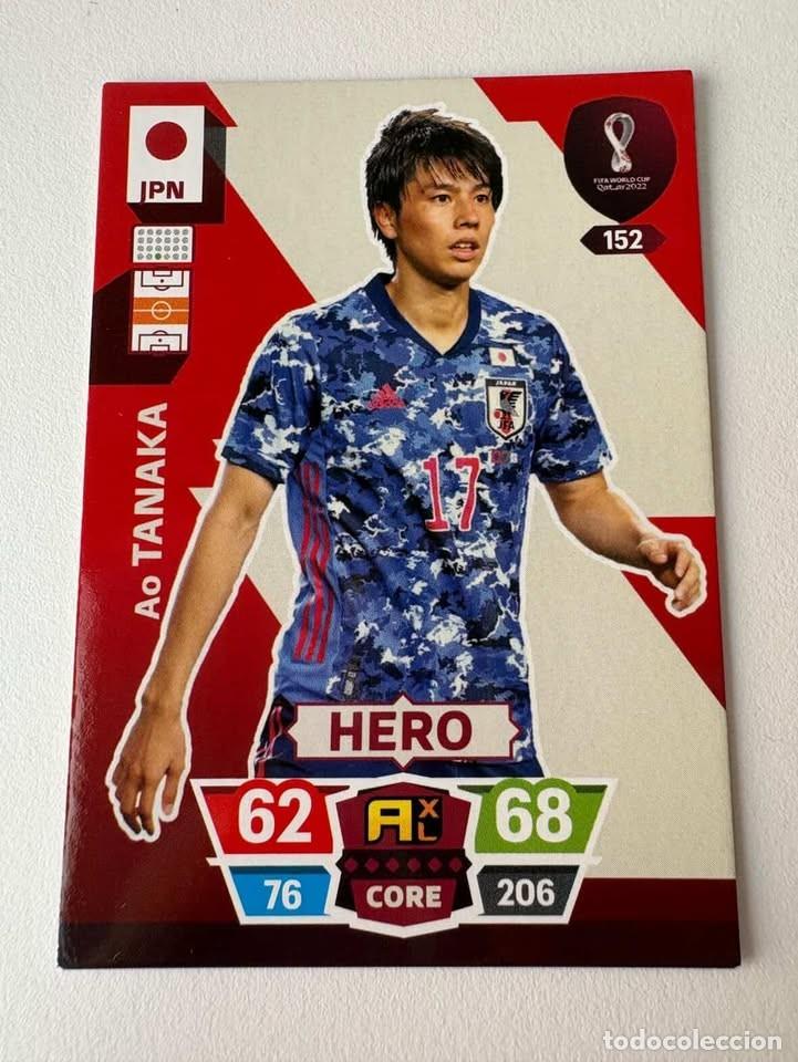 Coleccionismo deportivo: Ao Tanaka Jap&oacute;n Hero 152 Adrenalyn Mundial Qatar 2022