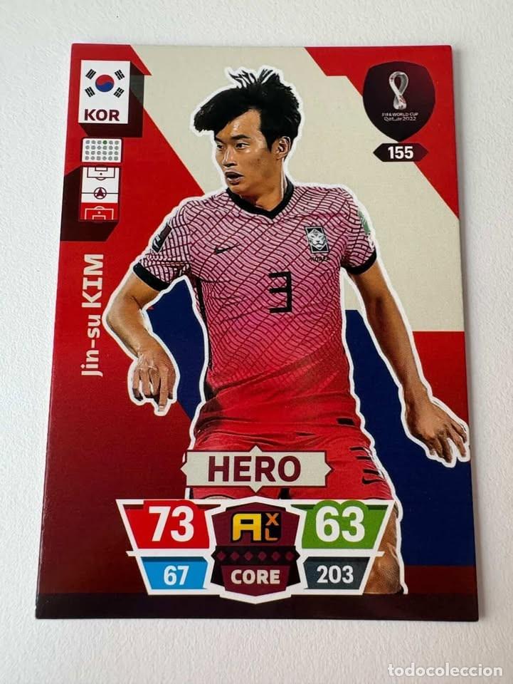 Coleccionismo deportivo: Jin-su Kim Korea Del Sur Hero 155 Adrenalyn Mundial Qatar 2022
