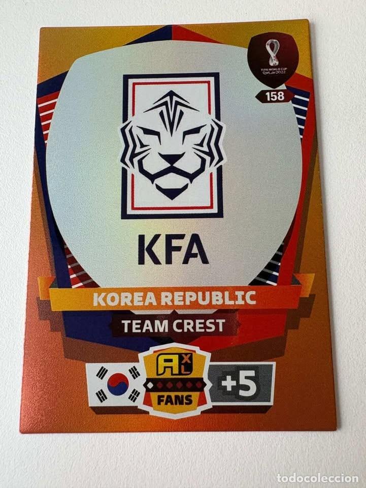 Coleccionismo deportivo: Escudo Korea Del Sur Team Crest 158 Adrenalyn Mundial Qatar 2022
