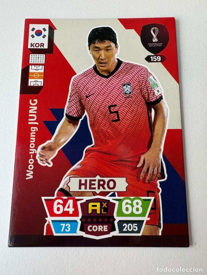 Coleccionismo deportivo: Woo-young Jung Korea Del Sur Hero 159 Adrenalyn Mundial Qatar 2022