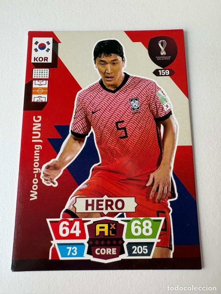 Coleccionismo deportivo: Woo-young Jung Korea Del Sur Hero 159 Adrenalyn Mundial Qatar 2022