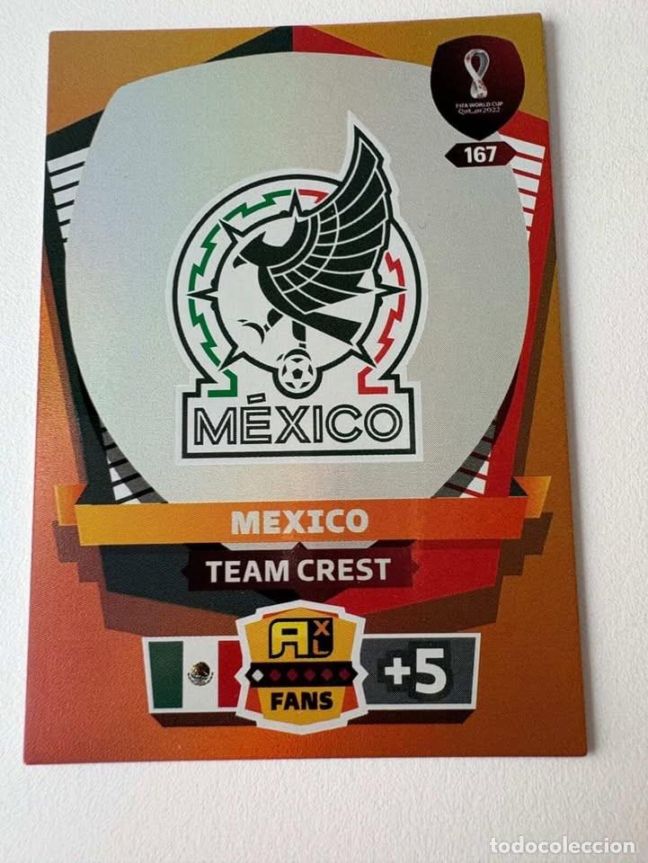 Coleccionismo deportivo: Escudo M&eacute;xico Team Crest 167 Adrenalyn Mundial Qatar 2022