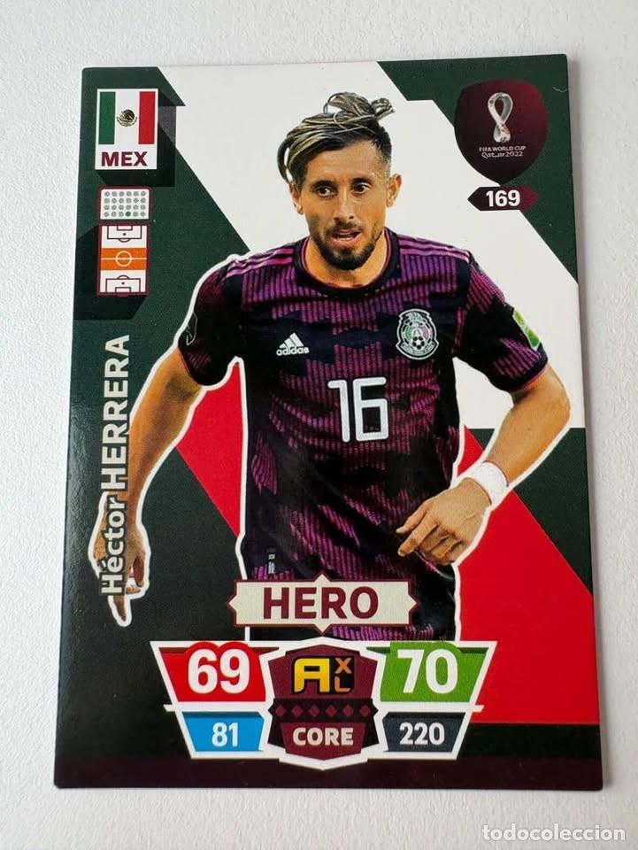 Coleccionismo deportivo: H&eacute;ctor Herrera M&eacute;xico Hero 169 Adrenalyn Mundial Qatar 2022