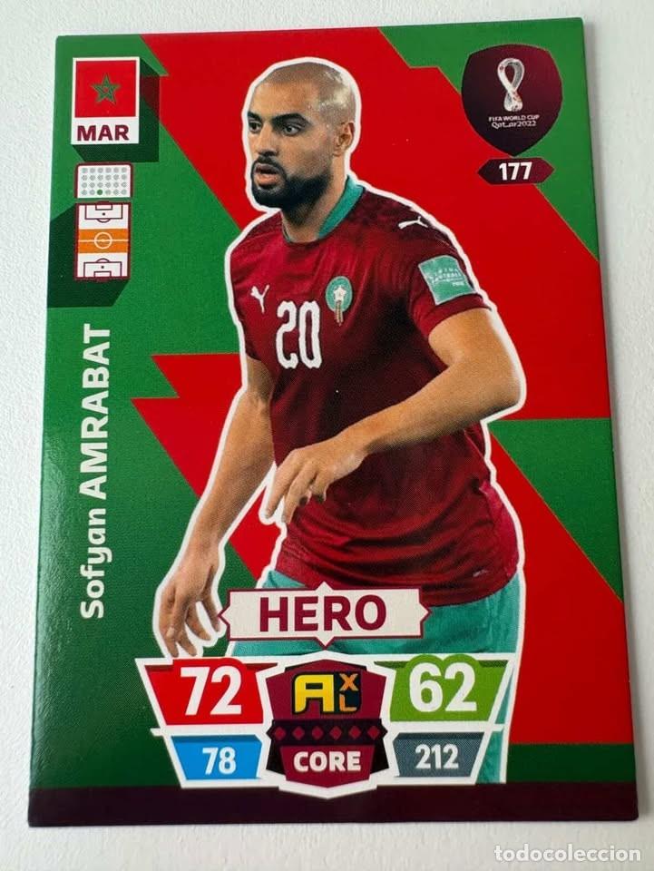 Coleccionismo deportivo: Sofyan Amrabat Marruecos Hero 177 Adrenalyn Mundial Qatar 2022
