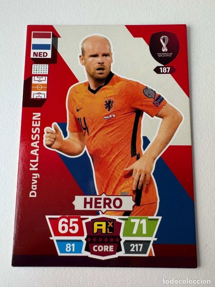 Coleccionismo deportivo: Davy Klaassen Paises Bajos Holanda Hero 187 Adrenalyn Mundial Qatar 2022