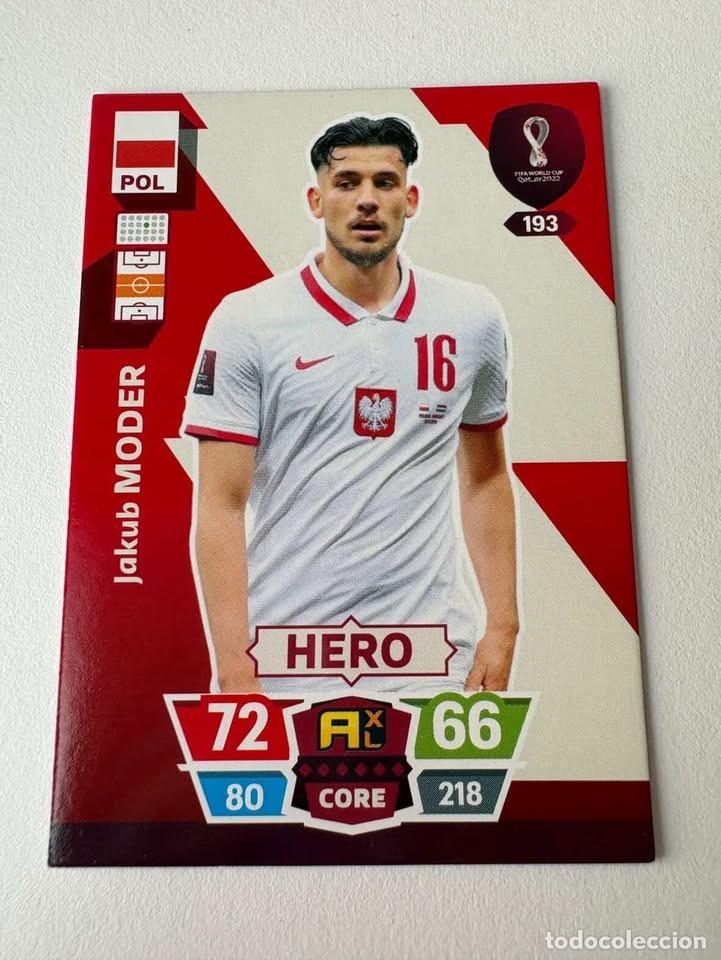 Coleccionismo deportivo: Jakub Moder Polonia Hero 193 Adrenalyn Mundial Qatar 2022