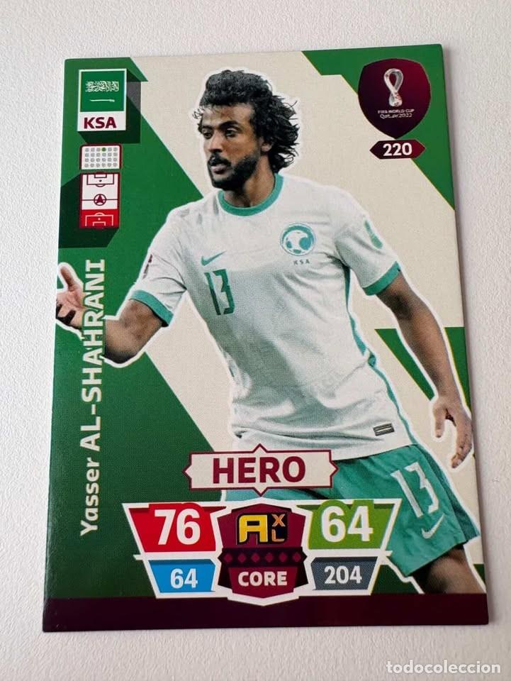 Coleccionismo deportivo: Yasser Al-Shahrani Arabia Saud&iacute; Hero 220 Adrenalyn Mundial Qatar 2022