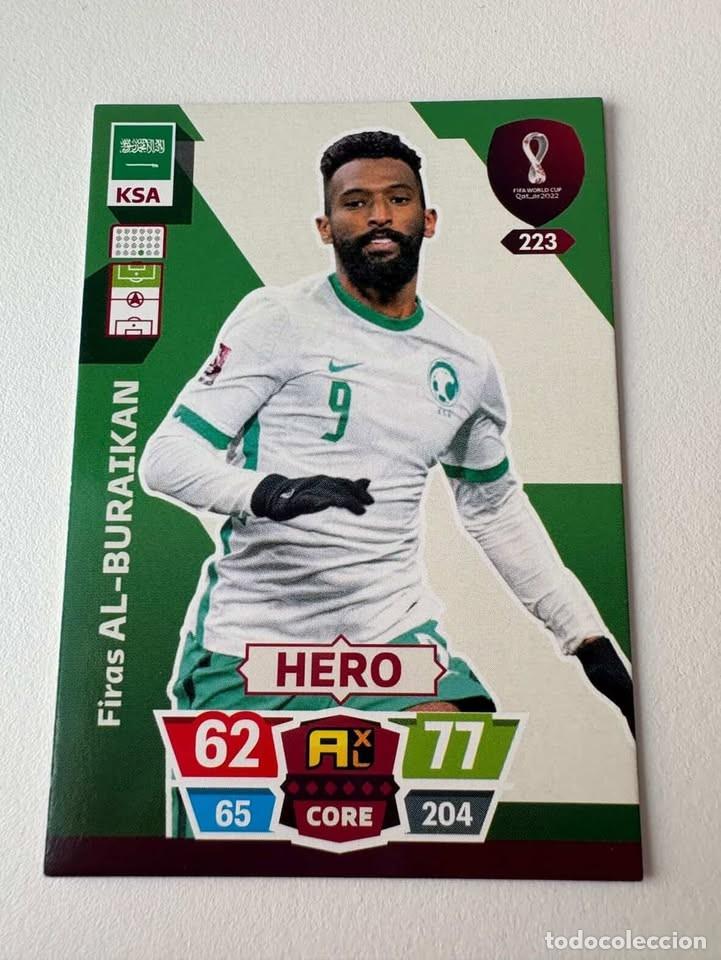 Coleccionismo deportivo: Firas Al-Buraikan Arabia Saud&iacute; Hero 223 Adrenalyn Mundial Qatar 2022