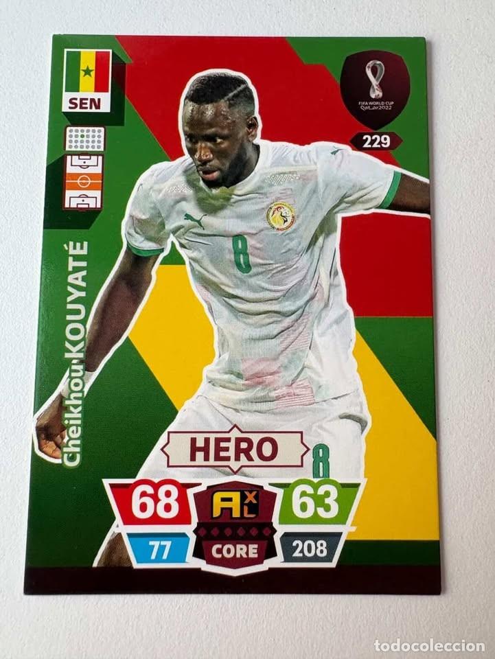 Coleccionismo deportivo: Cheikhou Kouyat&eacute; Senegal Hero 229 Adrenalyn Mundial Qatar 2022