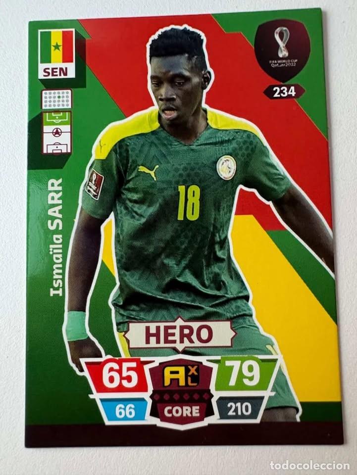 Coleccionismo deportivo: Isma&iuml;la Sarr Senegal Hero 234 Adrenalyn Mundial Qatar 2022