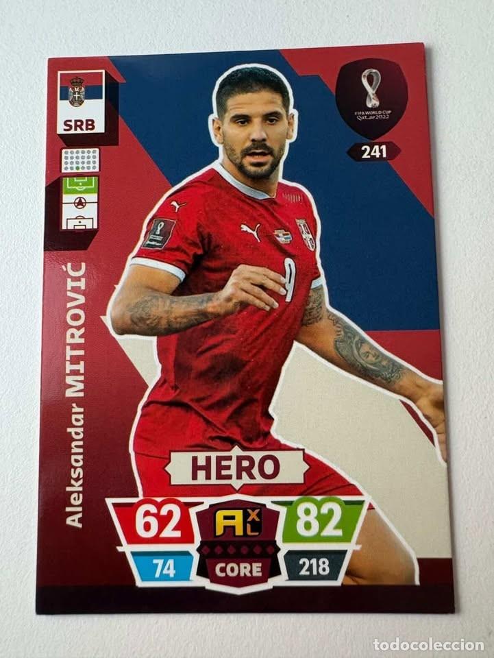 Coleccionismo deportivo: Aleksandar Mitrovic Serbia Hero 241 Adrenalyn Mundial Qatar 2022